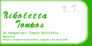 nikoletta tompos business card